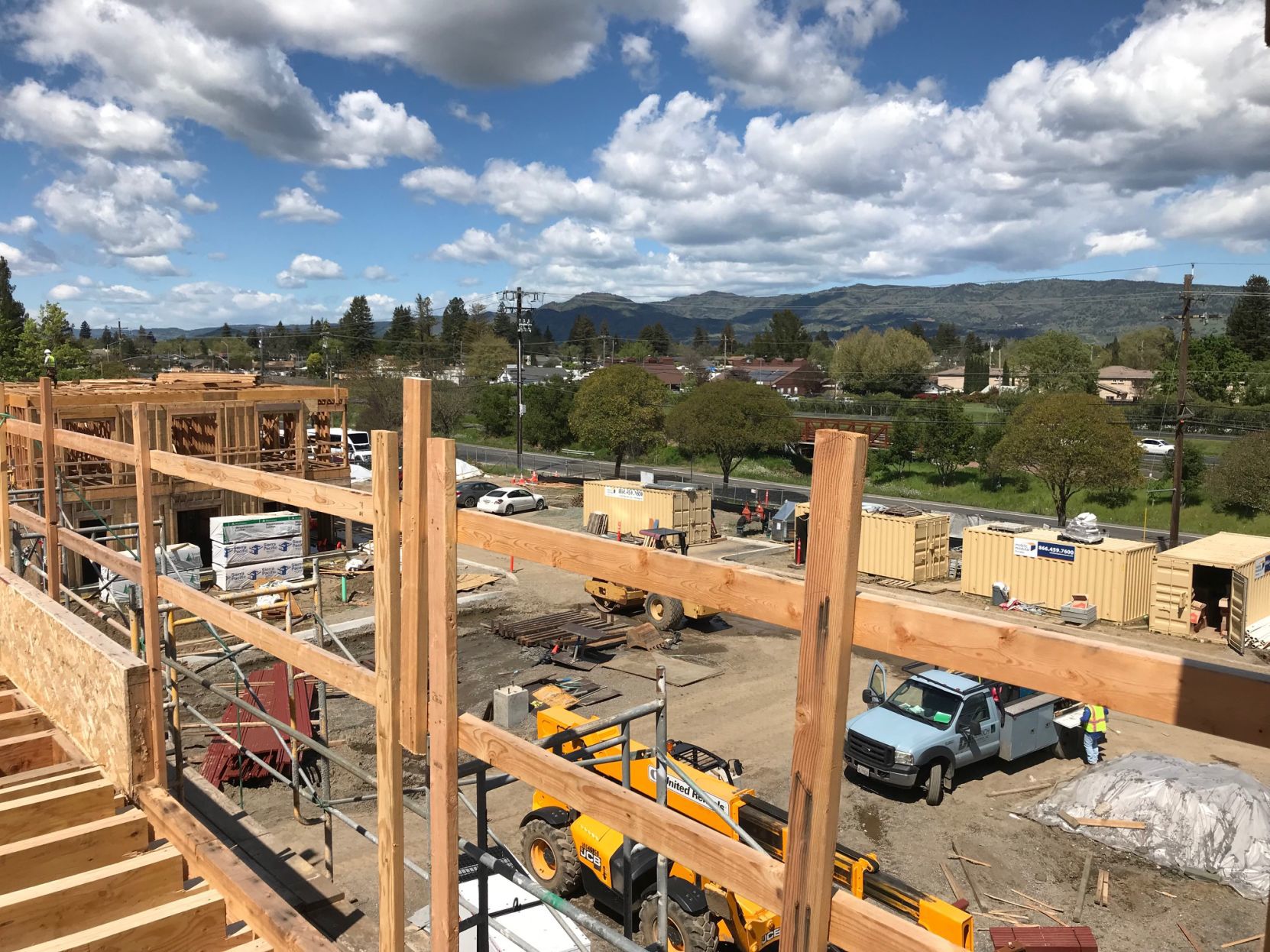 A view looking towards Solano Avenue and Hwy 29 from the new Watermark at Napa Valley senior living community